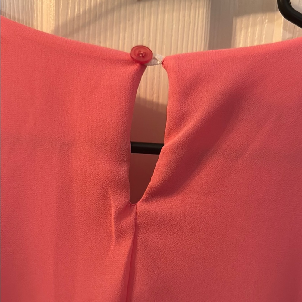 Pink Ruffled 3/4 Sleeve Boxy Blouse - Picture 5 of 10